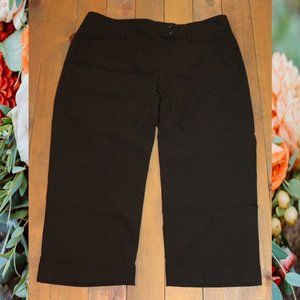 Gloria Vanderbilt The Perfect Fit Wide Leg Black Capris – Size 12